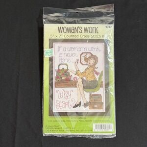 Design Works Womans Work Counted Cross Stitch Kit 5x7 Joan Elliott 9787 New
